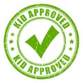 Kid approved vector stamp Royalty Free Stock Photo
