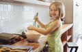 Kid Baking Cooking Cookies Fun Concept