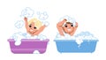 kid bath vector