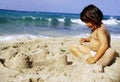 Kid on the beach Royalty Free Stock Photo