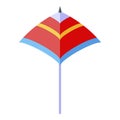Kid beach umbrella icon, isometric style Royalty Free Stock Photo