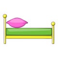 Kid bed icon, cartoon style icon, cartoon style Royalty Free Stock Photo