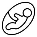 Kid birth icon outline vector. Baby infant