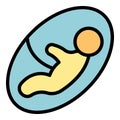 Kid birth icon vector flat
