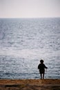 Kid at the Black Sea - Romania Royalty Free Stock Photo