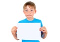 Kid with Blank Paper