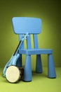 Kid blue chair Royalty Free Stock Photo