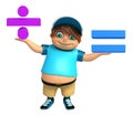 Kid boy with Math sign Royalty Free Stock Photo