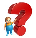 Kid boy with Question mark sign Royalty Free Stock Photo