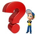 Kid boy with Question mark sign Royalty Free Stock Photo