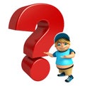 Kid boy with Question mark sign Royalty Free Stock Photo