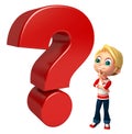 Kid boy with Question mark sign Royalty Free Stock Photo
