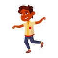 Kid Boy Running And Playing On Playground Vector Royalty Free Stock Photo