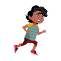 Kid Boy Running On School Sport Lesson Vector Royalty Free Stock Photo