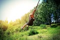 Kid Bungee jumping Royalty Free Stock Photo