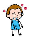 Kid Cartoon Drooling in Love Royalty Free Stock Photo