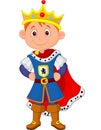 Kid cartoon with king costume