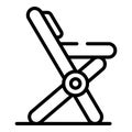 Kid chair icon outline vector. Wood furniture Royalty Free Stock Photo