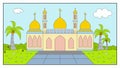 Kid Colorful Mosque Cartoon