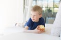 Kid eating apple Royalty Free Stock Photo