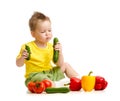 Kid eating healthy food Royalty Free Stock Photo