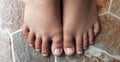 kid foot asian people