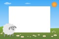 Kid frame - sheep Royalty Free Stock Photo