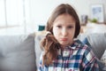 Kid girl asking parents to buy toys or gifts, or saying sorry Royalty Free Stock Photo