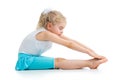 Kid girl doing gymnastics Royalty Free Stock Photo