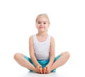 Kid girl doing gymnastics Royalty Free Stock Photo