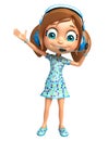 Kid girl with Headphone