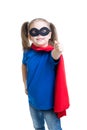 Kid girl weared superhero costume Royalty Free Stock Photo