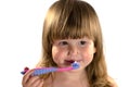 Kid going to clean teeth