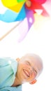 Kid having fun beach Cheerful Concept Royalty Free Stock Photo