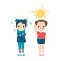 Hot and cold girl. Royalty Free Stock Photo
