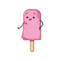 kid ice cream character cartoon vector illustration Royalty Free Stock Photo