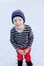 Kid ice skating Royalty Free Stock Photo