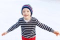 Kid ice skating Royalty Free Stock Photo