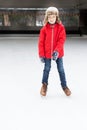 Kid ice skating Royalty Free Stock Photo