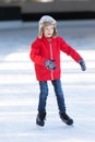 Kid ice skating Royalty Free Stock Photo