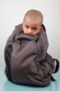 A kid inside a bag Royalty Free Stock Photo