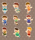 Kid jump stickers