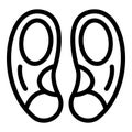 Kid orthopedic insoles icon outline vector. Liner inserts