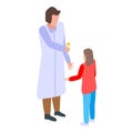 Kid pediatrician icon, isometric style