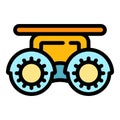 Kid phoropter icon color outline vector