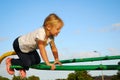 Kid on playground Royalty Free Stock Photo