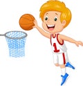 Kid playing basket