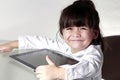 Kid playing Tablet Royalty Free Stock Photo