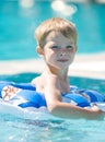 Kid on pool Royalty Free Stock Photo