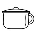 Kid potty icon, outline style